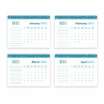 2023 Desk Planner Office Calendar Month To View Freestanding