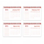 2023 Month to View Flip Over Desk Top Calendar Planner For Girls