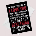 Valentines Card for Him Her LOVE YOU Valentines Day Anniversary