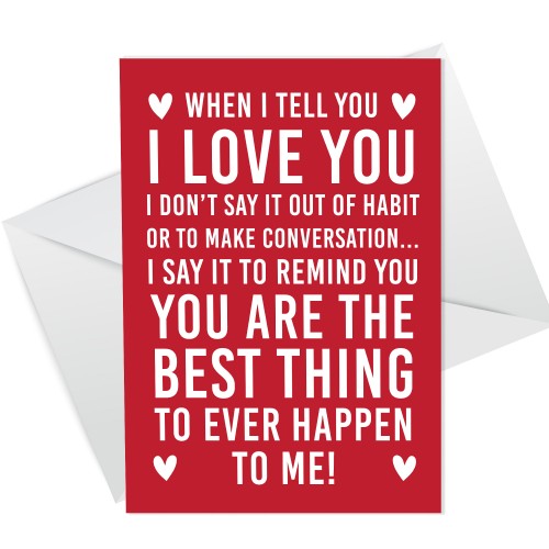 Valentine Card for Him Her Best Thing To Happen Valentines Day