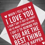 Valentine Card for Him Her Best Thing To Happen Valentines Day