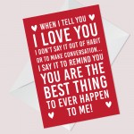 Valentine Card for Him Her Best Thing To Happen Valentines Day