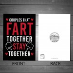 Valentines Day Card Husband Wife Funny Witty Card Anniversary