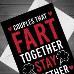 Valentines Day Card Husband Wife Funny Witty Card Anniversary