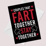 Valentines Day Card Husband Wife Funny Witty Card Anniversary