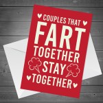 Valentines Card Funny Anniversary Card Husband Wife Him Her