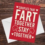 Valentines Card Funny Anniversary Card Husband Wife Him Her