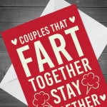 Valentines Card Funny Anniversary Card Husband Wife Him Her