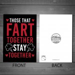 Funny Rude Valentines Card Boyfriend Husband Him Her