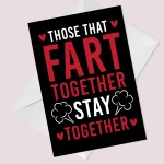 Funny Rude Valentines Card Boyfriend Husband Him Her