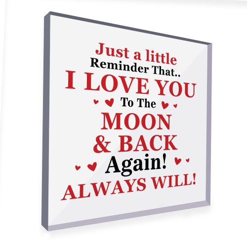 I LOVE YOU Gift for Him Her Valentines Day Gift Anniversary Gift