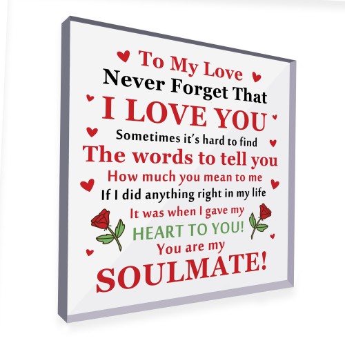 Valentines Gift Boyfriend Husband Soulmate Gift Anniversary