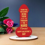 Valentines Gift For Him Her Partner Friend Plaque Thank You