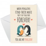 My Penguin Valentines Anniversary Card Romantic Valentines Day