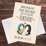 My Penguin Valentines Anniversary Card Romantic Valentines Day