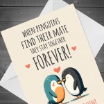 My Penguin Valentines Anniversary Card Romantic Valentines Day