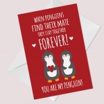 You Are My Penguin Valentines Card Cute Valentines Day Card