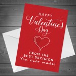 Valentines Card For Him Her Valentines Day Card Wife Husband