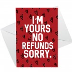 Funny Anniversary Valentines Card Gift For Him Or Her Card Heart