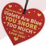 FUNNY Valentines Day Gifts for Her Him Husband Wife Wood Heart