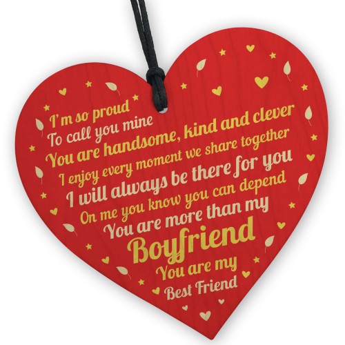 Boyfriend Gifts Wood Heart Valentines Gift Boyfriend Anniversary