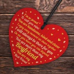 Boyfriend Gifts Wood Heart Valentines Gift Boyfriend Anniversary