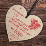 Special Gift For Wife Birthday Valentines Anniversary Wood Heart