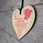 Birthday Valentines Anniversary Gift For Wife Wooden Heart Gift