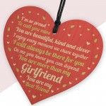 Valentines Gift Girlfriend Wood Heart Anniversary Birthday Gift