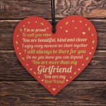 Valentines Gift Girlfriend Wood Heart Anniversary Birthday Gift