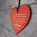 Valentines Gift Girlfriend Wood Heart Anniversary Birthday Gift