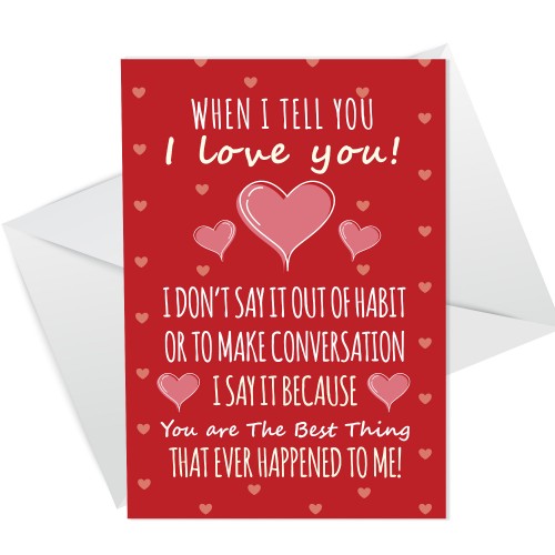 Romantic Valentines Day Card For Boyfriend Girlfriend