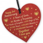 3rd Wedding Anniversary Gifts for Husband Wife Boyfriend