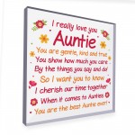 Auntie Gifts From Nephew Niece Plaque Best Auntie Gifts