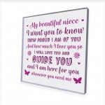 Niece Gifts From Auntie Uncle Handmade Plaque Birthday Gifts