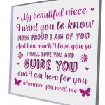 Niece Gifts From Auntie Uncle Handmade Plaque Birthday Gifts