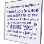 Nephew Gifts From Auntie Uncle Handmade Plaque Birthday Gift