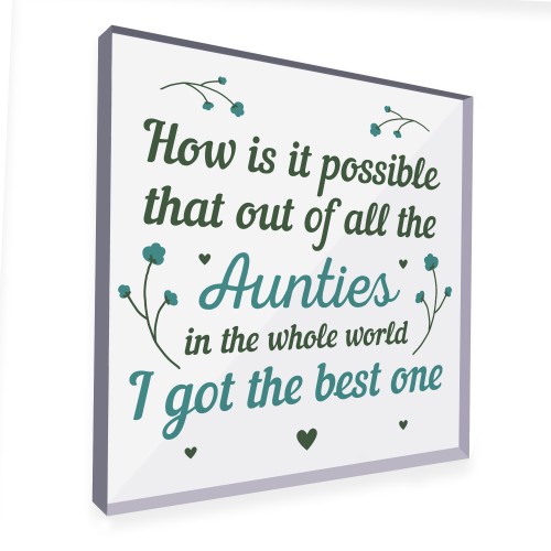 Auntie Plaque Auntie Birthday Gifts Auntie Gifts From Niece