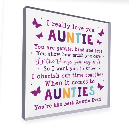 Best Auntie Ever Gift Acrylic Plaque Auntie Birthday Christmas