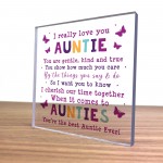 Best Auntie Ever Gift Acrylic Plaque Auntie Birthday Christmas