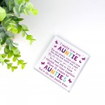 Best Auntie Ever Gift Acrylic Plaque Auntie Birthday Christmas