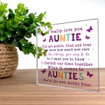 Best Auntie Ever Gift Acrylic Plaque Auntie Birthday Christmas