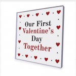 Our First Valentines Day Gifts for Boyfriend Girlfriend Keepsake