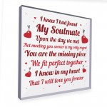 Valentines Anniversary Gift For Soulmate Him Her Acrylic Plaque