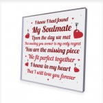 Valentines Anniversary Gift For Soulmate Him Her Acrylic Plaque