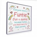 Auntie Gift Novelty Funtie Acrylic Block Funny Auntie Gifts