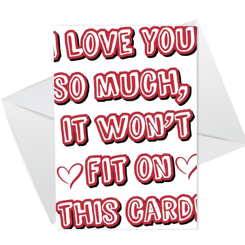 Valentines Day Card LOVE YOU SO MUCH Card Gifts from Women