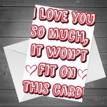 Valentines Day Card LOVE YOU SO MUCH Card Gifts from Women