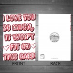 Valentines Day Card LOVE YOU SO MUCH Card Gifts from Women