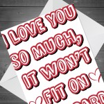 Valentines Day Card LOVE YOU SO MUCH Card Gifts from Women